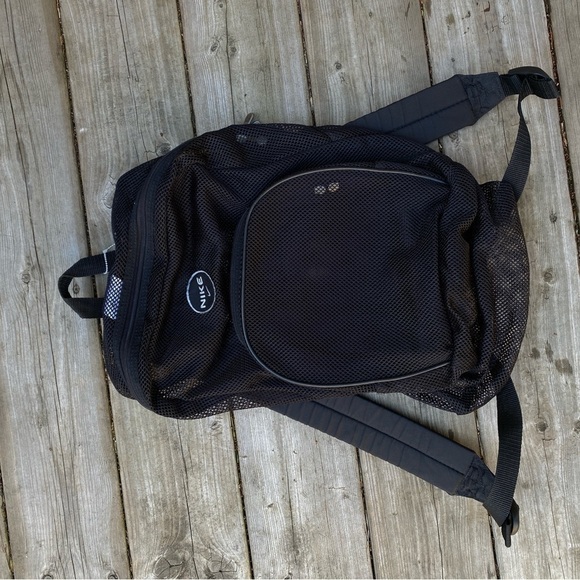 Vintage 2003 White Tag Nike Mesh Backpack Black - Picture 12 of 15